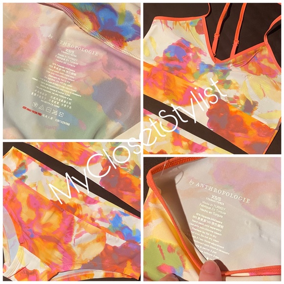 ANTHROPOLOGIE Strappy Bra Panty Tie Dye Set NWT S - Picture 5 of 6